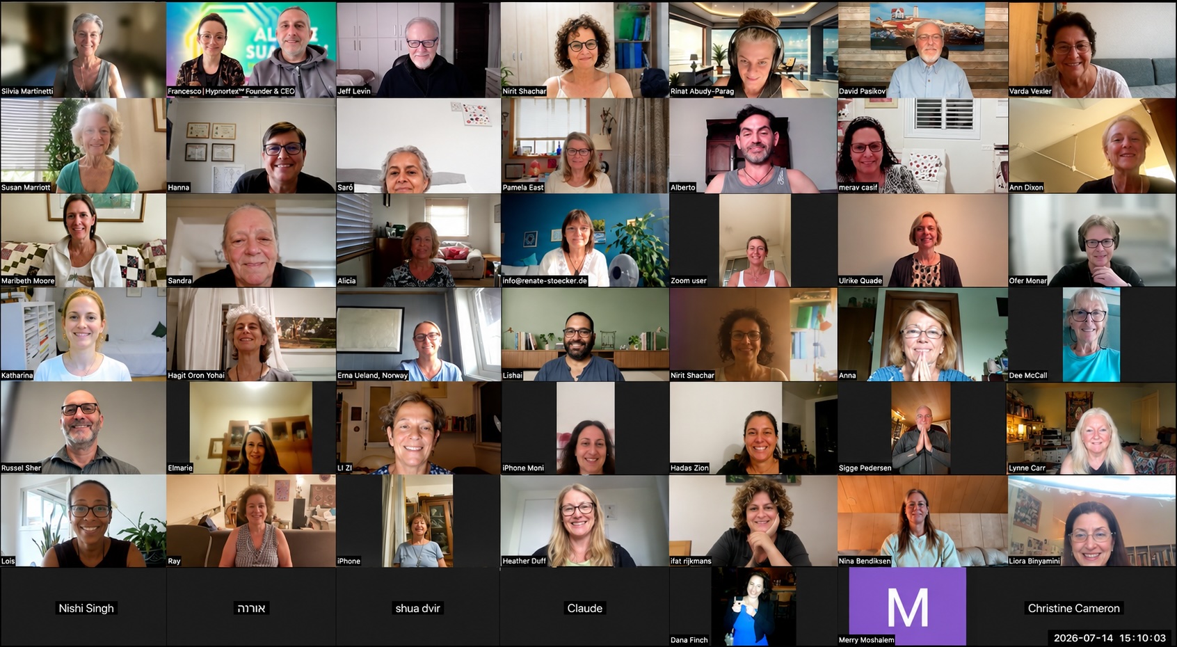 A live Chat with Jeff conversation on Zoom